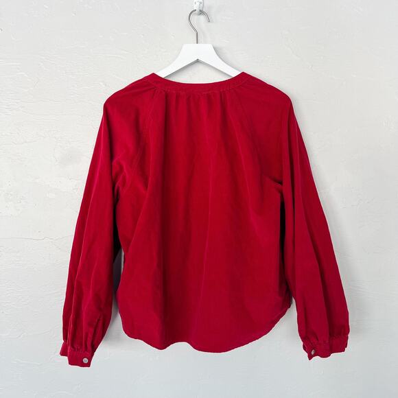 Universal Thread Red Corduroy Blouse Large - Picture 3 of 3